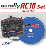 Aerofly RC10 STARTER na DVD s USB ovladačem pro Win 10/11