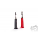 G4/4mm banánek (červený/černý) 1 pár