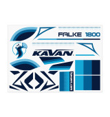 KAVAN Falke 1800mm sada nálepek - modrá