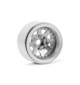 1.9'' Hliníkové beadlock disky offset -10 mm pro 1/10 crawler/expedice stříbrné - 2 ks