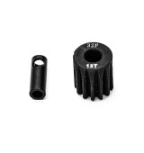 Ocelový motorový pastorek 13 zubů, modul 32DP s 5mm vrtáním a 3,17mm adaptérem