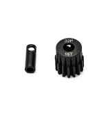 Ocelový motorový pastorek 15 zubů, modul 32DP s 5mm vrtáním a 3,17mm adaptérem