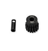 Ocelový motorový pastorek 16 zubů, modul 32DP s 5mm vrtáním a 3,17mm adaptérem