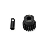 Ocelový motorový pastorek 17 zubů, modul 32DP s 5mm vrtáním a 3,17mm adaptérem