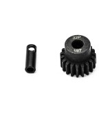 Ocelový motorový pastorek 19 zubů, modul 32DP s 5mm vrtáním a 3,17mm adaptérem