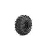 CR-ROWDY 1.0 - Kompletní 1/18 a 1/24 crawler kola s černými disky pro 7mm hex, 2 ks