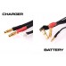 2S černý nabíjecí kabel G4/G5 - dlouhý 60cm - (4mm, 3-pin XH)