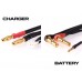 2S černý nabíjecí kabel G4/G5 - dlouhý 60cm - (4mm, 3-pin EH)