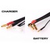 2S černý nabíjecí kabel G4/G5 - krátký 30cm - (4mm, 7-pin PQ)