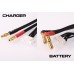 4S černý nabíjecí kabel G4/G5-4S/XH - krátký 400mm - (4mm, 7-pin PQ)