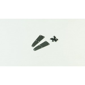 SWORKz uhlíková vzpěra horní předního ramena, 1,0mm, včetně šroubů, 2 ks.
