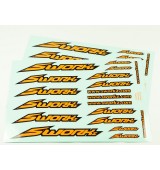 SWORKz Speed nálepky (PushBar), oranžové, 2 ks.