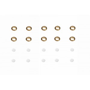 Světlíky s nýtama, 10ks. - 9mm
