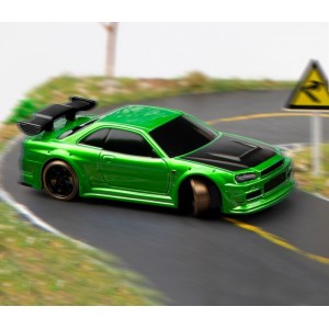 Turbo Racing 1/76 C64 DRIFT RC Car RTR (zelená metalíza)
