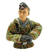 1/16 figurka německého velitele tanku, letní kamufláž z 2 sv. války, ručně malovaný