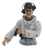 1/16 půlfigurka německého velitele tanku z 2 sv. války, zimní kamufláž, ručně malovaný
