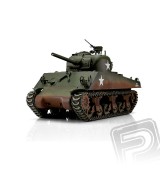 TORRO tank PRO 1/16 RC M4A3 Sherman 75mm zelený - infra