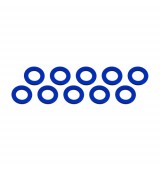 3x6x0,5mm alu podložky modré (10 ks.)