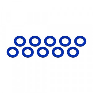 3x6x0,5mm alu podložky modré (10 ks.)