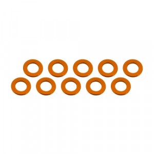 3x6x0,5mm alu podložky oranžové (10 ks.)