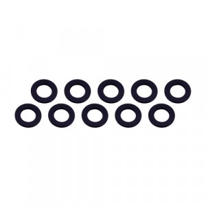 3x6x0,5mm alu podložky černé (10 ks.)