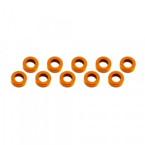 3x6x2mm alu podložky oranžové (10 ks.)