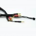 2S černý nabíjecí kabel G4/G5 v černé ochranné punčoše - dlouhý 60cm - (4mm, 3-pin XH)
