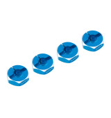 Hliníkové HEX unašeče kola 12x5mm, 4ks, modrý