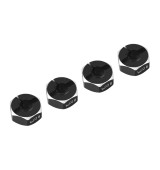 Hliníkové HEX unašeče kola 12x6mm, 4ks, černé
