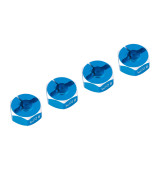 Hliníkové HEX unašeče kola 12x6mm, 4ks, modrý