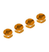 Hliníkové HEX unašeče kola 12x6mm, 4ks, oranžový