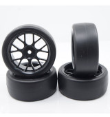 Spec D CS Wheel Offset +3 Black w/Tire 4ks pro 1/10 Drift