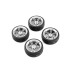 Spec T MS Wheel Offset 3 Silver w/Tire 4ks pro 1/10 Silniční