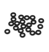 Hliníkové podložky M3 0.25mm (20 kusů) - černé