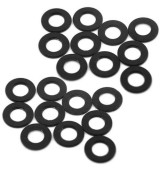 Hliníkové podložky M3 0.5mm (20 kusů) - černé