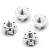 Hliníkové matice kol Lock Nut 4ks - Stříbrné