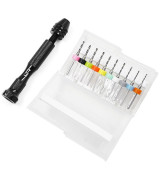 Vrtáčky sada 1.1-2.0mm s dříkem 3,17mm + Ruční hliníková vrtačka